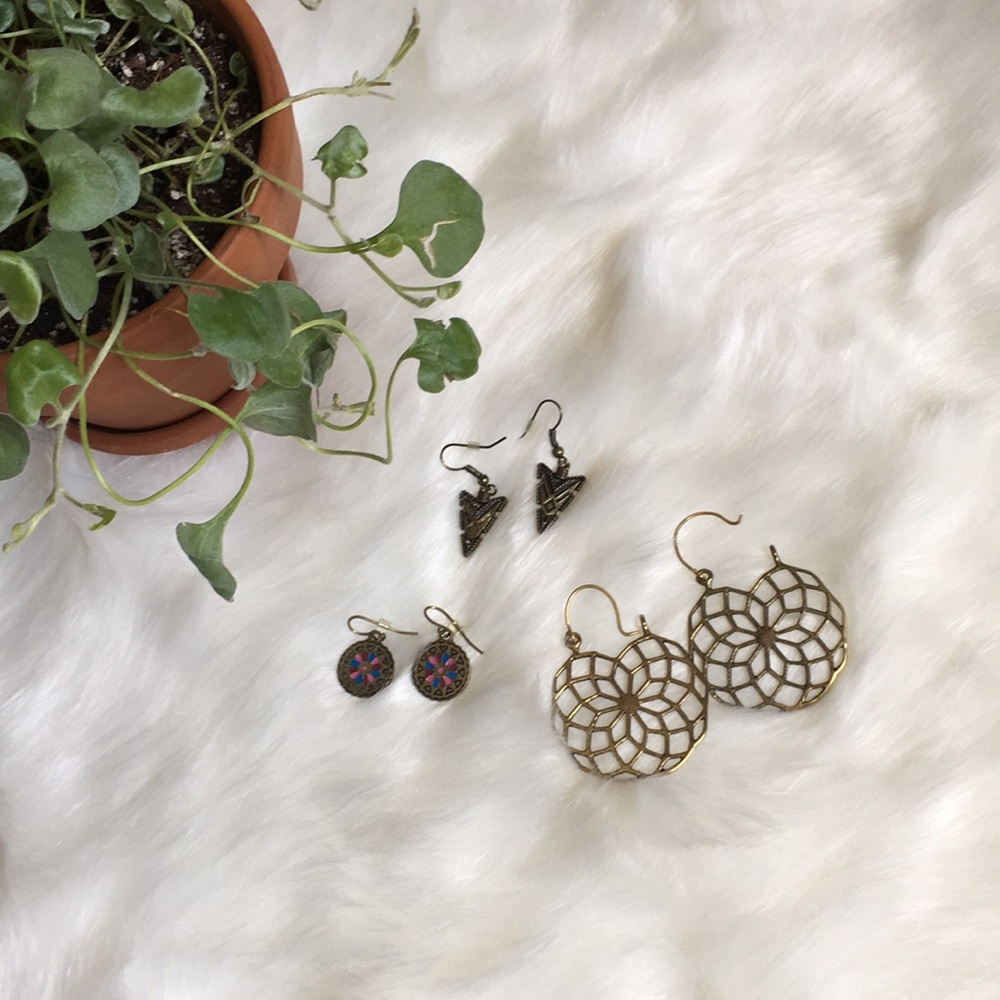 Vintage Style Boho Earring Set